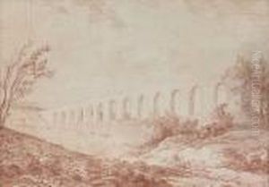 Vue De L'aqueduc De Maintenon by Hubert Robert