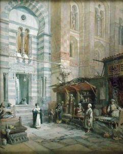 The Maristan or Mosque-Hospital of Kalaun, Cairo, 1882 by William Simpson
