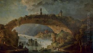 Le Pont Sur Le Torrent by Hubert Robert