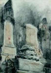 Deux Femmes Dans Des Ruines by Hubert Robert