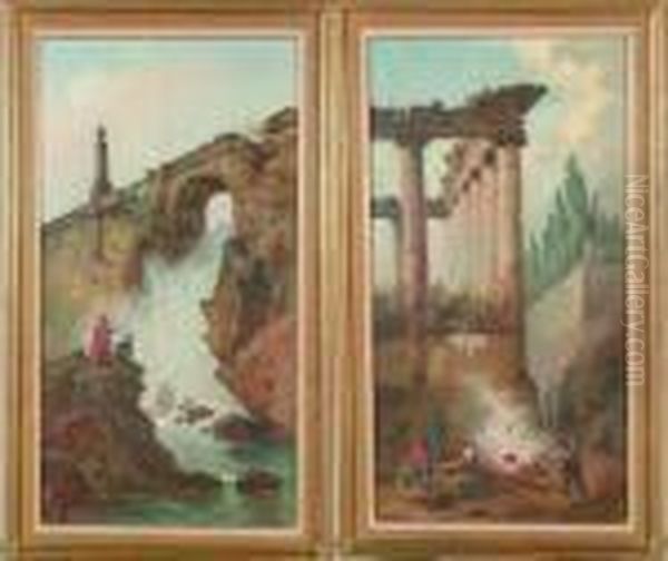 Personnages Dans Des Ruines Antiques - view 1