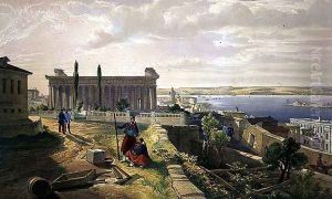 Church of St. Peter and St. Paul, plate from The Seat of War in the East, pub. by Paul and Dominic Colnaghi and Co., 1856 by William Simpson