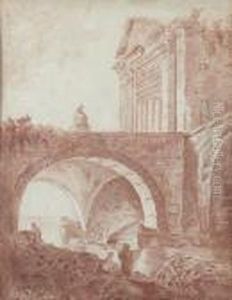 Pont Monumental by Hubert Robert