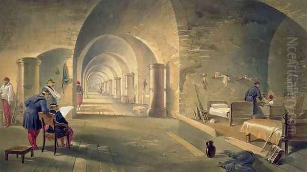 Interior of Fort Nicholas, plate from The Seat of War in the East, pub. by Paul and Dominic Colnaghi and Co., 1856 - view 1
