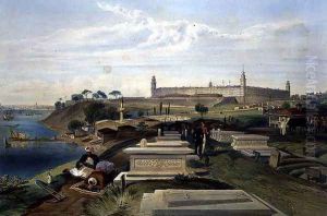 Hospital and Cemetery, Scutari, plate from The Seat of War in the East, pub. by Paul and Dominic Colnaghi and Co., 1856