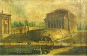 An Architectural Capriccio With The Parthenon And The Porto Di Ripetta