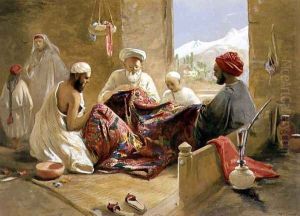 Cashmere Shawls- Sewing, 1863 by William Simpson