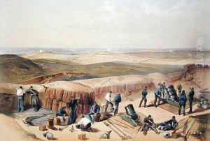 The New Works on the Right Attack, plate from The Seat of War in the East, published by Colnaghi and Co., 1856