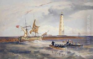 The Lighthouse at Cape Chersonese, plate from The Seat of War in the East, published by Colnaghi and Co., 1856
