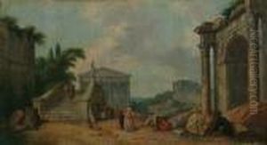 Elegant Figures Amongst Ruins
