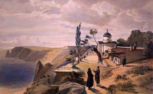 The Monastery of St. George, plate from The Seat of War in the East, pub. by Paul and Dominic Colnaghi and Co., 1856