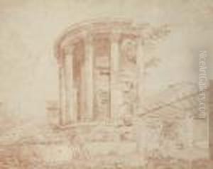 Le Temple De Vesta A Tivoli by Hubert Robert