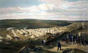 Camp of the Naval Brigade, plate from The Seat of War in the East, pub. by Paul and Dominic Colnaghi and Co., 1856