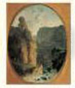 Promeneurs Dans Un Paysage De Gorges by Hubert Robert