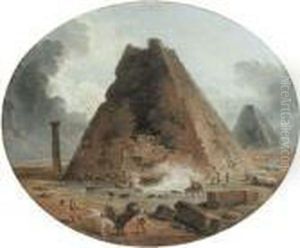 The Sack Of Two Pyramids by Hubert Robert