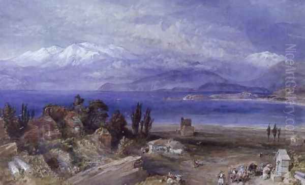 Parnassus and Helicon from Corinth - view 1