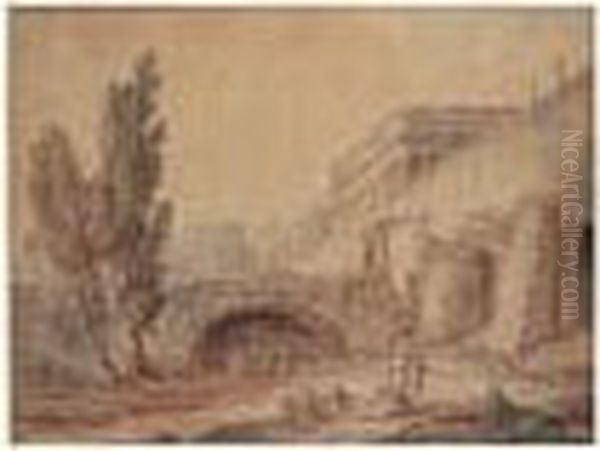 Couple Et Lavandiere Dans Les Jardins De La Villa D'este - view 1