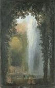 Le Jet D'eau Du Bassin Des Muses A Marly