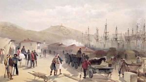 The Railway at Balaklava, plate from The Seat of War in the East, 1856