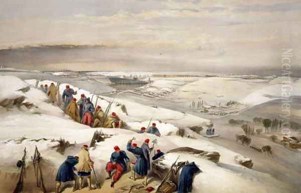 Sebastopol from the Extreme Right of the Trench Attack, plate from The Seat of War in the East, published by Colnaghi and Co., 1856 - view 1