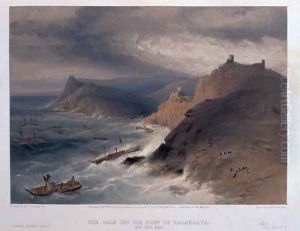 The Gale off the Port of Balaklava, 14th November 1854, engraved by R. Carrick, from The Seat of War in the East - First Series, published by Colnaghi and Co., 1855 by William Simpson
