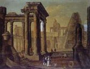 Capriccio With Roman Ruins by Hubert Robert