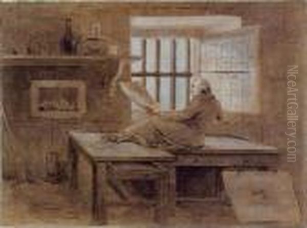 Hubert Robert In His Cell In The Prison Of St.lazare - view 1