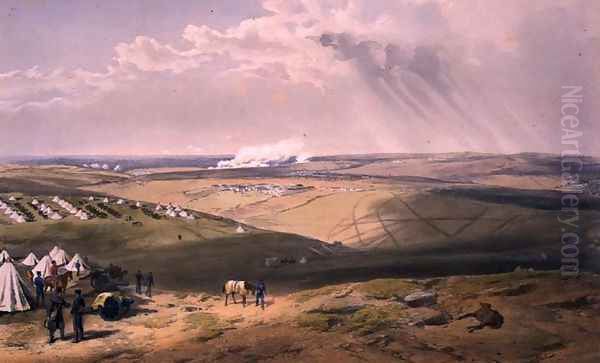 Distant View of Lord Raglan's Head Quarters, plate from The Seat of War in the East, pub. by Paul and Dominic Colnaghi and Co., 1856 - view 1