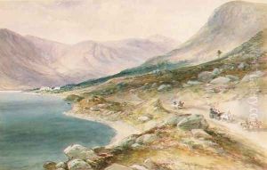Queen Victoria 1819-1901 riding in her carriage, Glassalt Shiel, Loch Muick, 1882