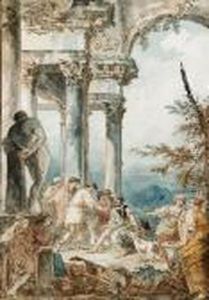 Belisarius Begging Beneath A Portico By The Farnese Hercules, Afterpanini