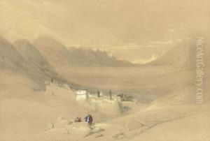 The Convent Of St. Catherine, Mount Sinai, Egypt by David Roberts
