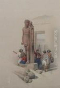 The Holy Land And Egypt: Colossus, Wady Saboua, Nubia by David Roberts