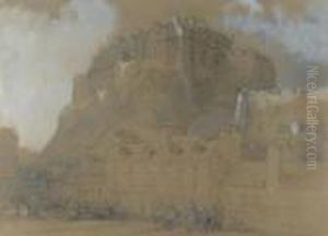 Edinburgh Castle From The Grassmarket by David Roberts