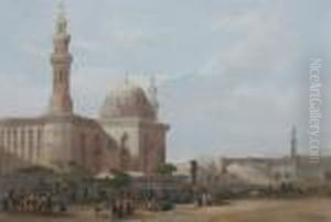 The Holy Land And Egypt: Mosque Of Sultanhassan From The Great Square Of The Rumeyleh by David Roberts