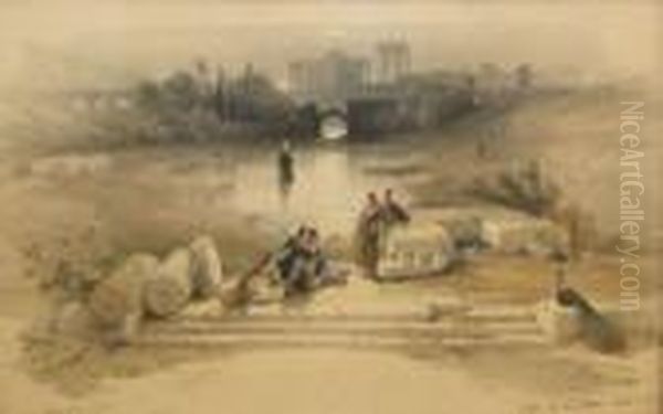 "baalbec From Thefountain 
May 7th 1839" - view 1