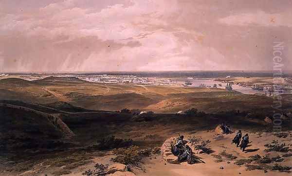 Sebastopol from the East, plate from The Seat of War in the East, pub. by Paul and Dominic Colnaghi and Co., 1856 - view 1
