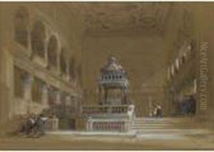 Interior Of The Church Of San Lorenzo, Rome by David Roberts