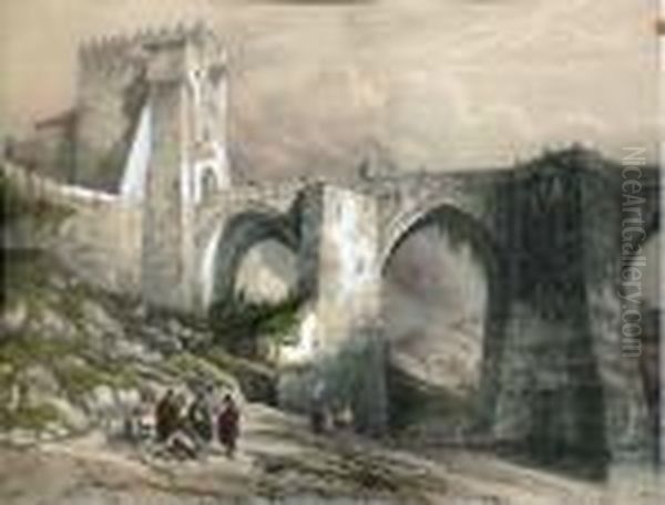 "vistas Del Puente De Alcantara Y Del Puente De Toledo" - view 1