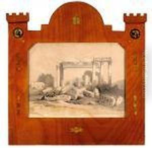 Figures By The Ruins by David Roberts