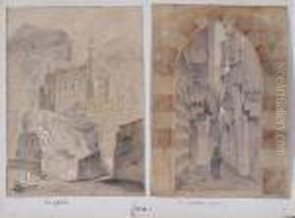 Cairo - The Citadel And Street Scene With Figure - view 1