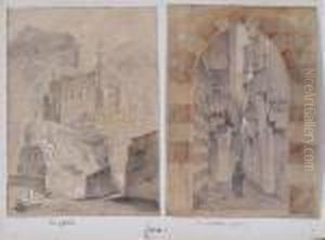 Cairo - The Citadel And Street Scene With Figure
