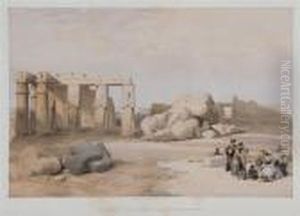 Fragments Of The Great Colossi, At The Memnonium. by David Roberts