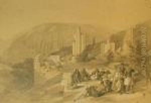 "remains Of A Triumphant Arch At Petra,march by David Roberts