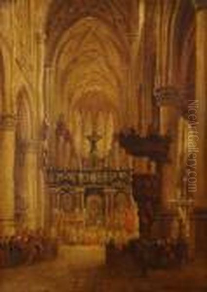 Interior Of A Cathedral Thought To Be St Stephen's - view 1