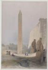 The Temple Of Luxor; Temple Of Isis; Dayr El Medeeneh, Thebes by David Roberts