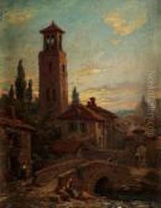 Italiensk Stadsbild by David Roberts