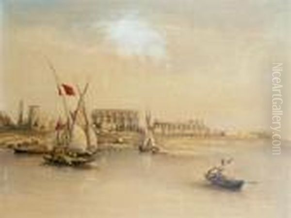 Ruin Of Luxor From The Nile - view 1