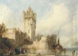 Kurfurstliche Burg, Eltville, On The Rhine, Germany by David Roberts