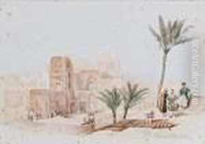 Figures By A Mosque by David Roberts