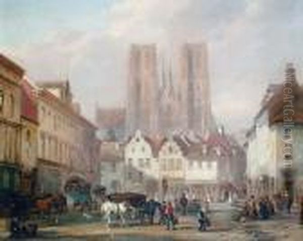 A Continental Town Square, A Cathedralbeyond - view 1